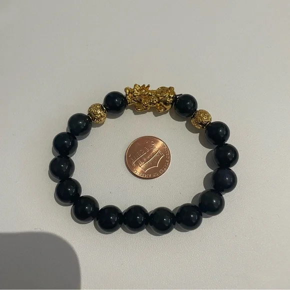 Black onyx dragon bracelet - Picture 4 of 5